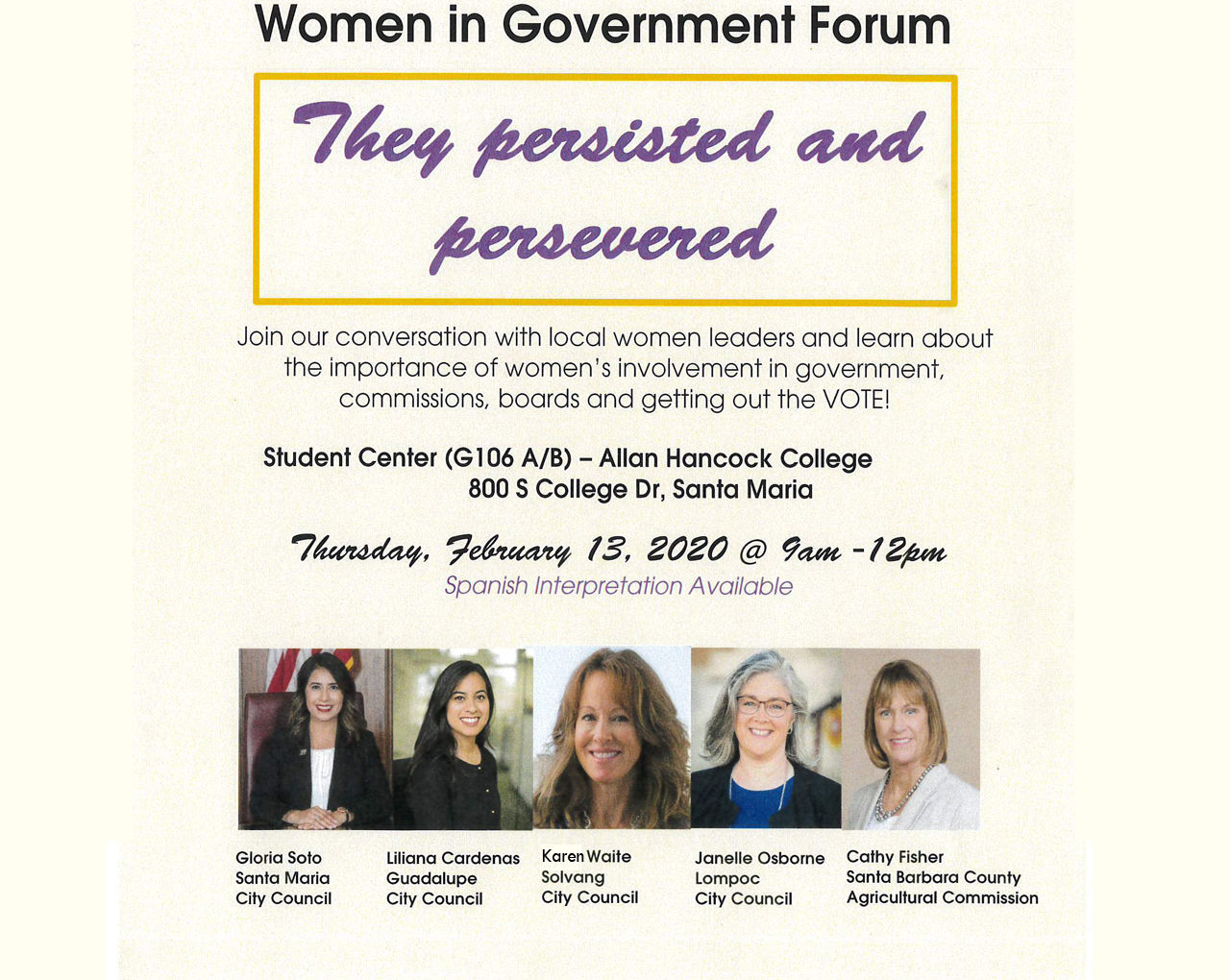 Women in Government flyer